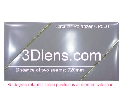 Película Polarizador Circular 500x1000mm